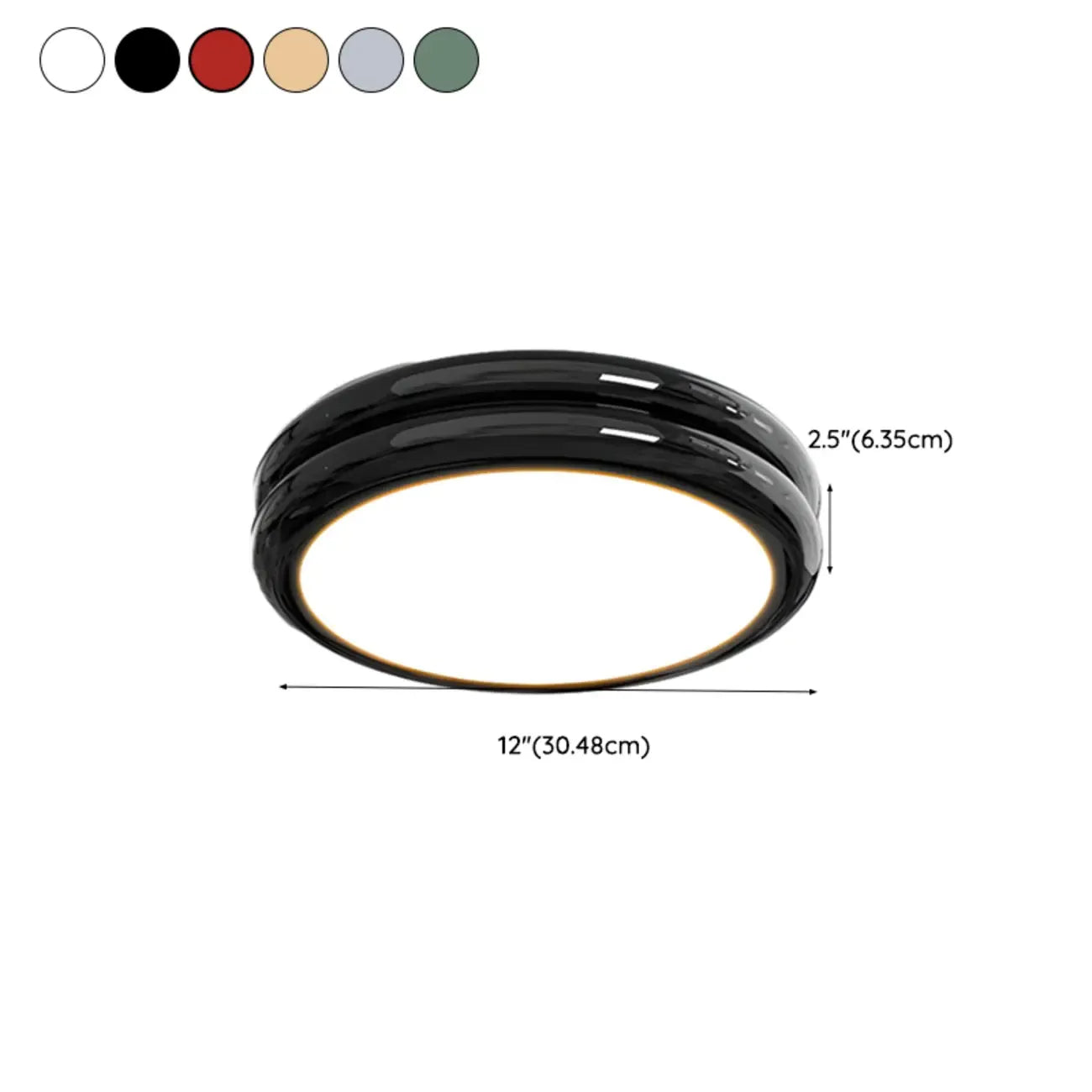 Plafonnier LED circulaire encastré à intensité variable pour salon