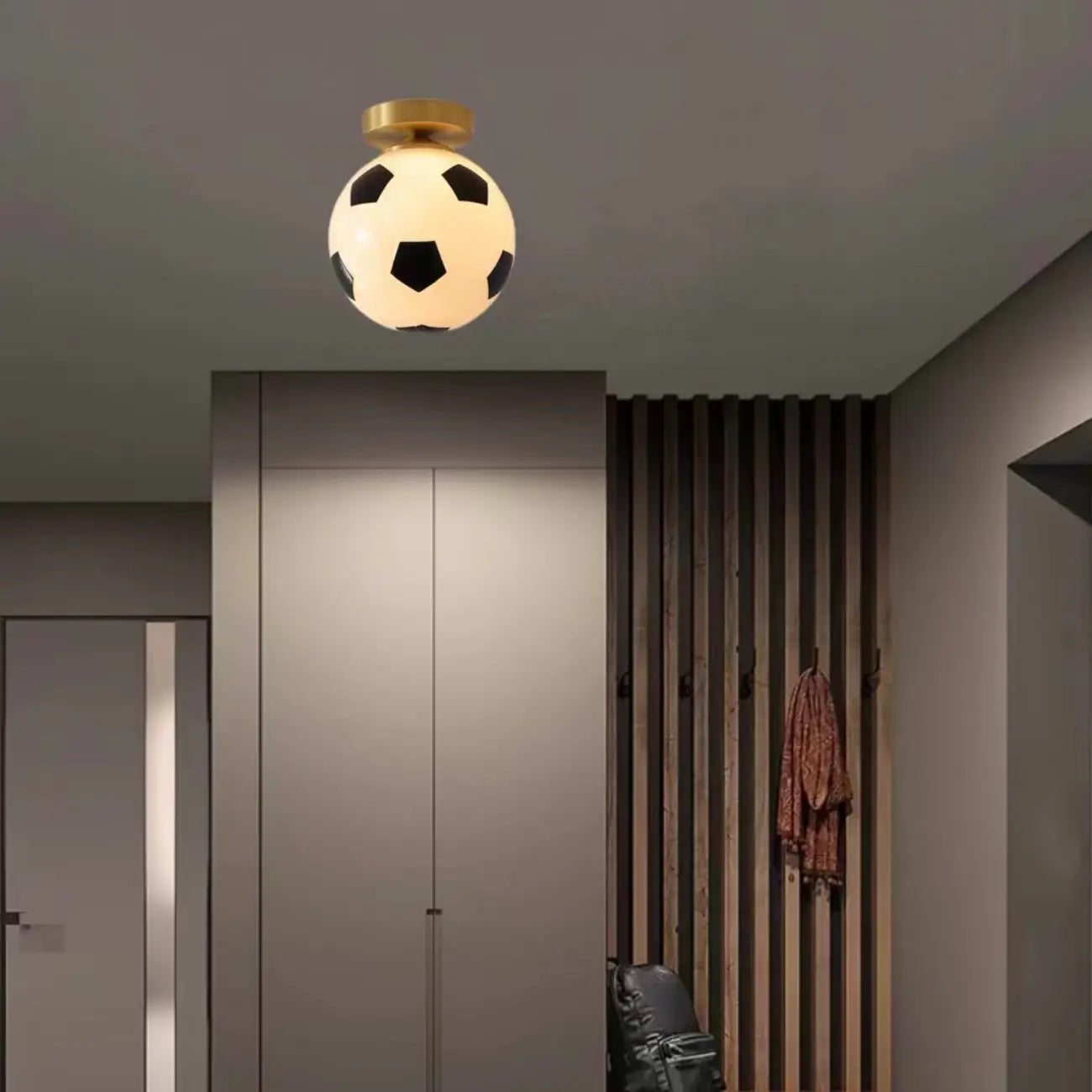 Plafonnier semi-encastré doré mini moderne pour salon