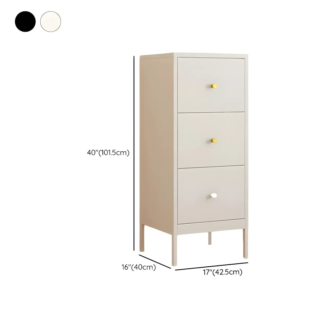 Commode double traditionnelle en acier brillant pour chambre à coucher