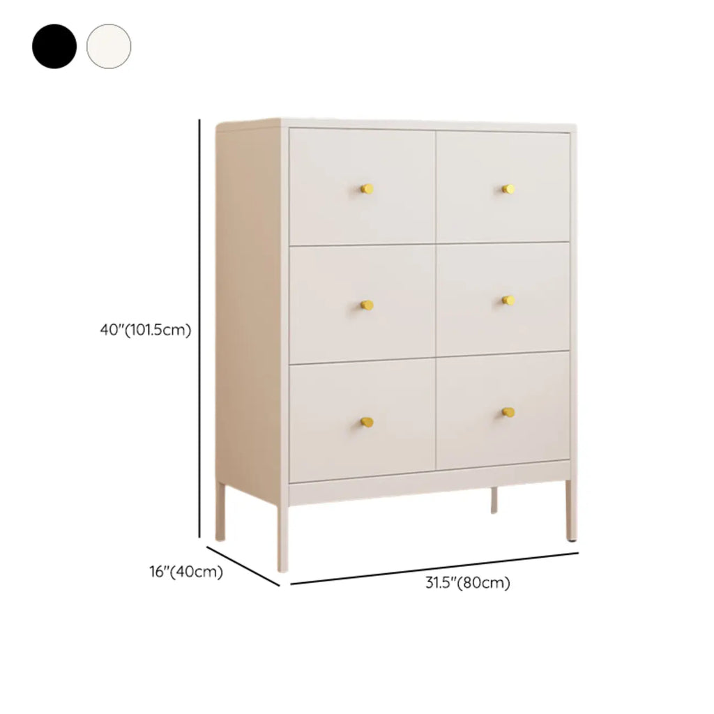 Commode double traditionnelle en acier brillant pour chambre à coucher