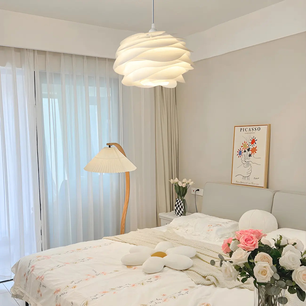 Suspension LED moderne pour chambre à coucher avec longueur réglable