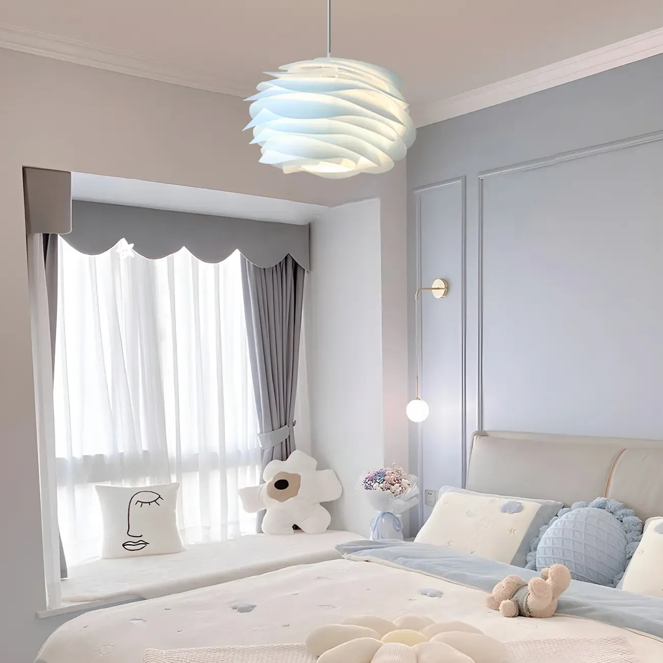 Suspension LED moderne pour chambre à coucher avec longueur réglable