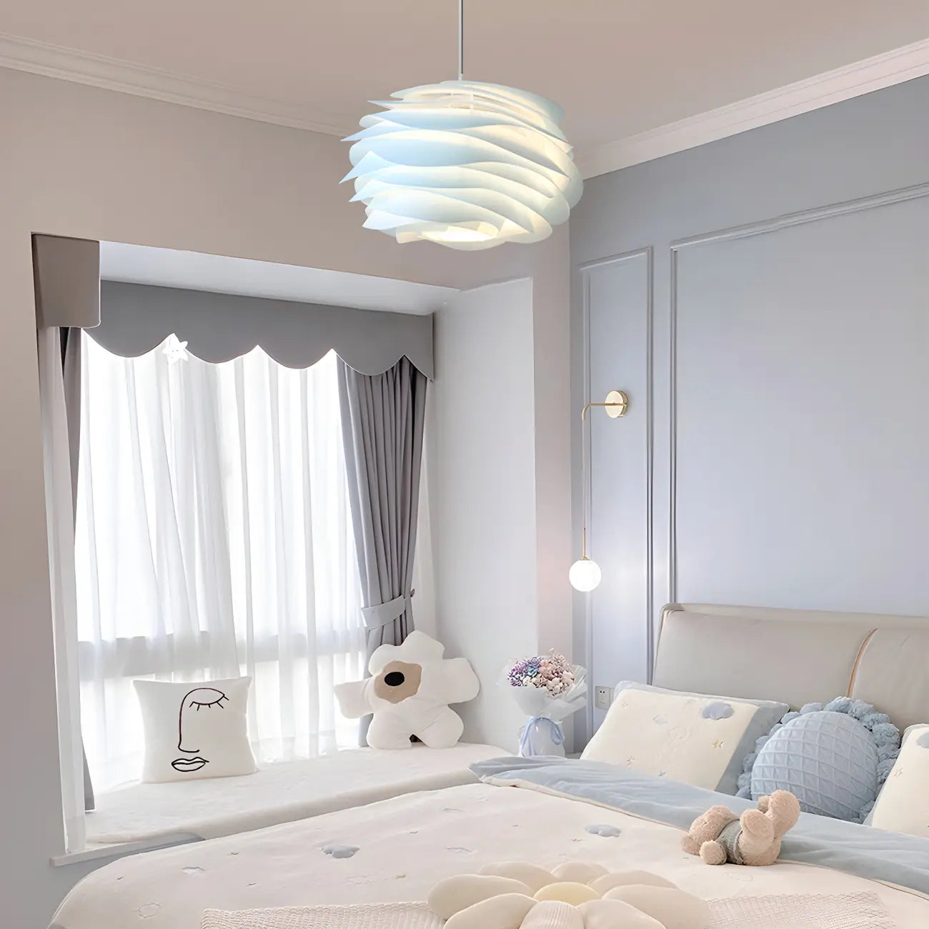 Suspension LED moderne pour chambre à coucher avec longueur réglable