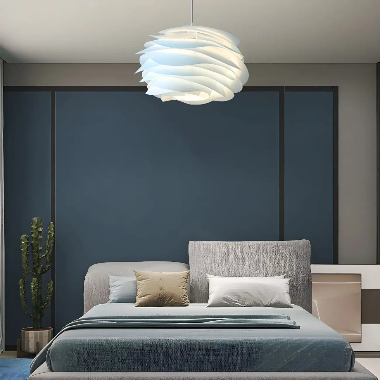 Suspension LED moderne pour chambre à coucher avec longueur réglable