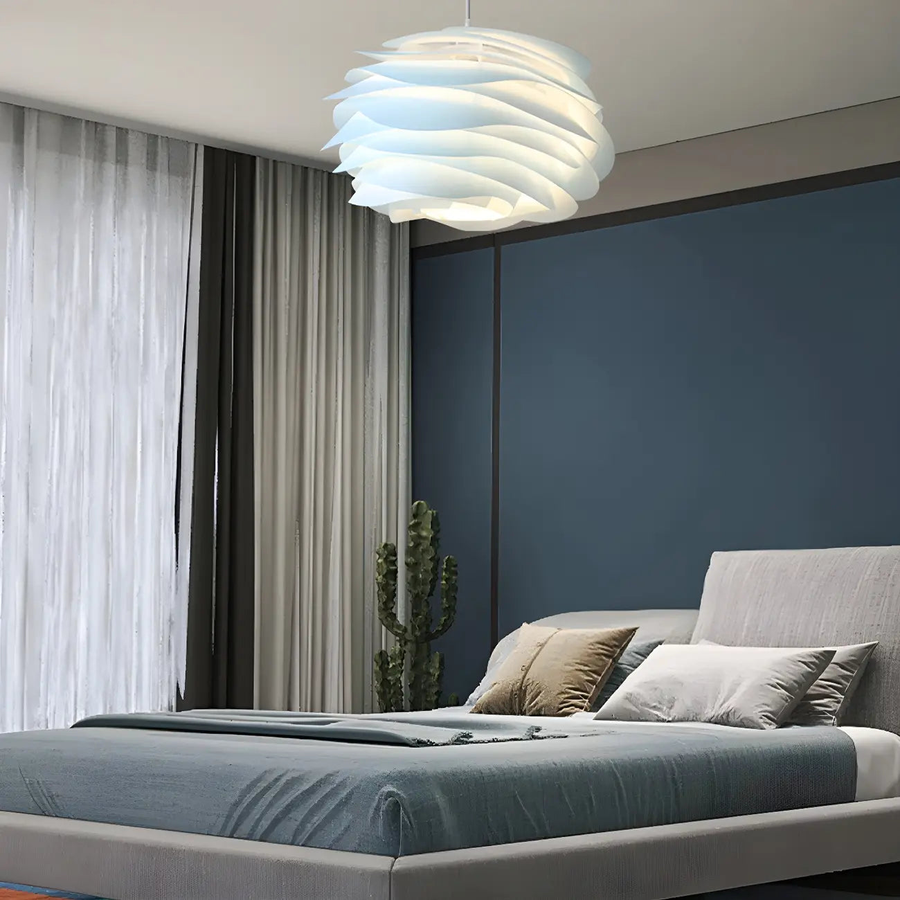 Suspension LED moderne pour chambre à coucher avec longueur réglable