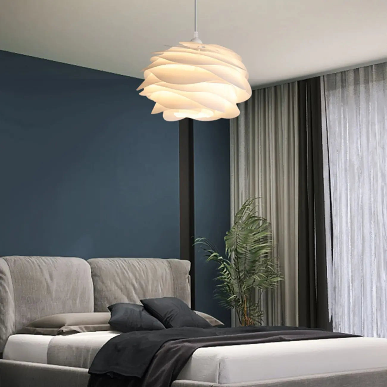 Suspension LED moderne pour chambre à coucher avec longueur réglable
