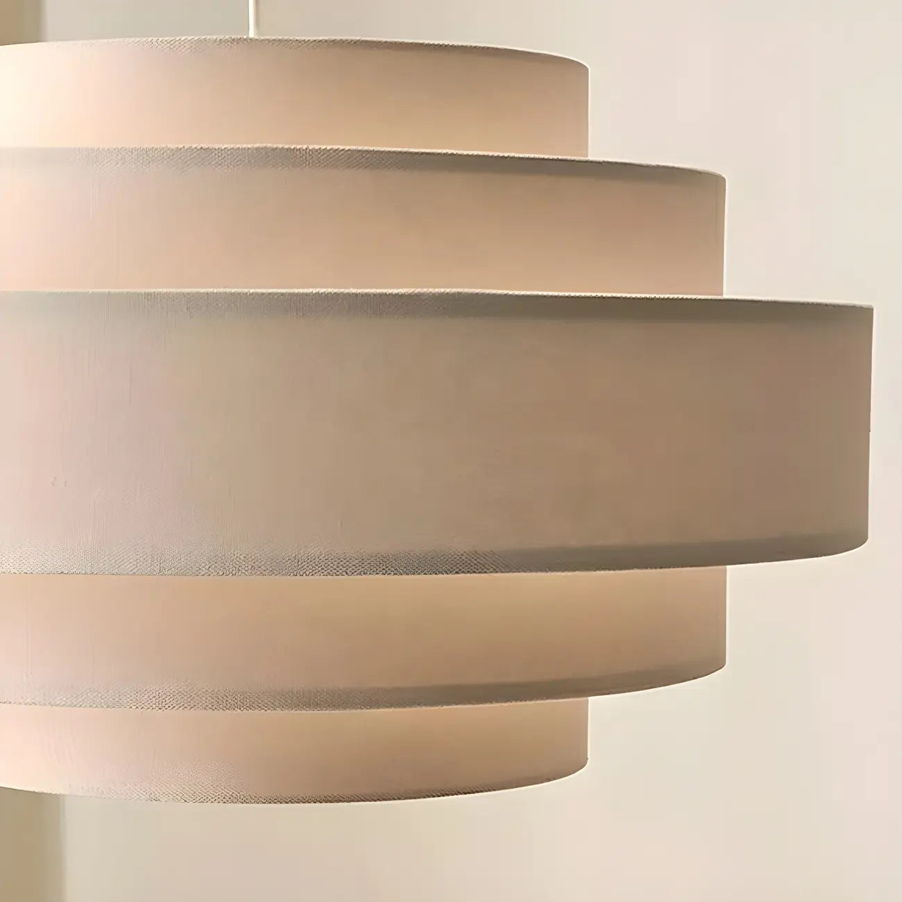 Lustre tambour moderne en tissu à 3 lumières pour salle à manger