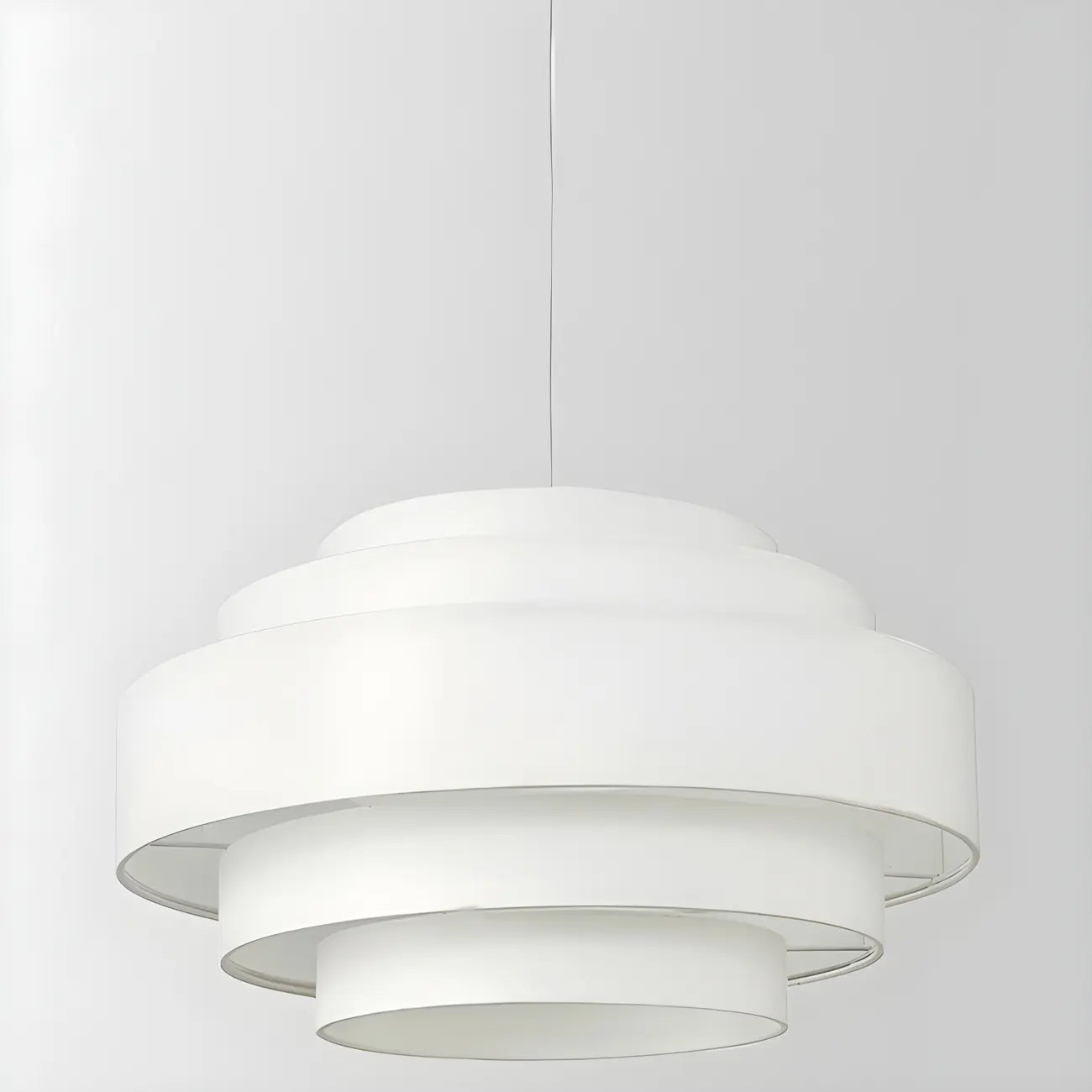 Lustre tambour moderne en tissu à 3 lumières pour salle à manger