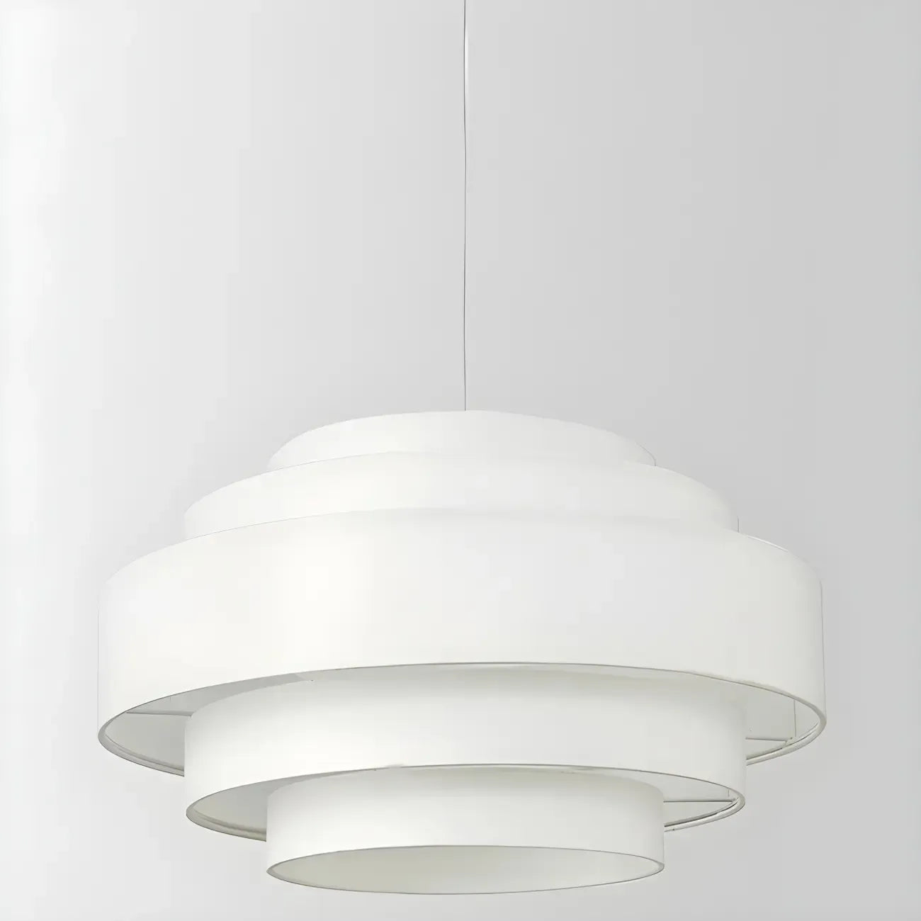 Lustre tambour moderne en tissu à 3 lumières pour salle à manger