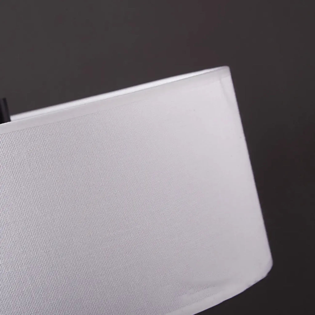 Lampe de table moderne géométrique en tissu, à brancher, pour chambre à coucher