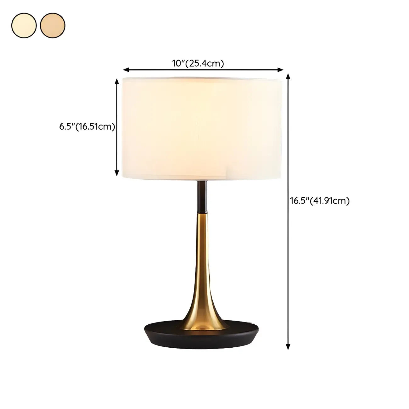 Lampe de table moderne géométrique en tissu, à brancher, pour chambre à coucher