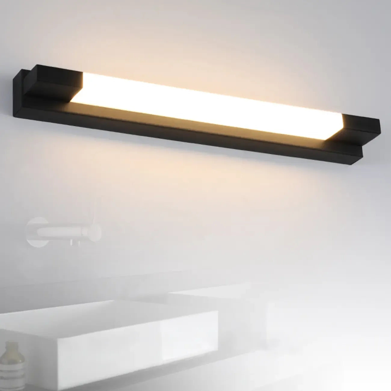Applique murale moderne noire à LED dimmable avec abat-jour en acrylique