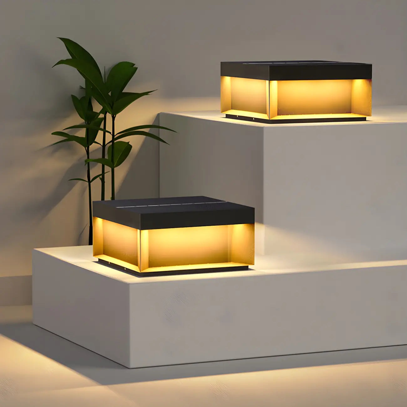 Lampadaires extérieurs rectangulaires modernes à LED