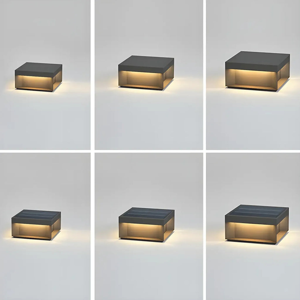 Lampadaires extérieurs rectangulaires modernes à LED