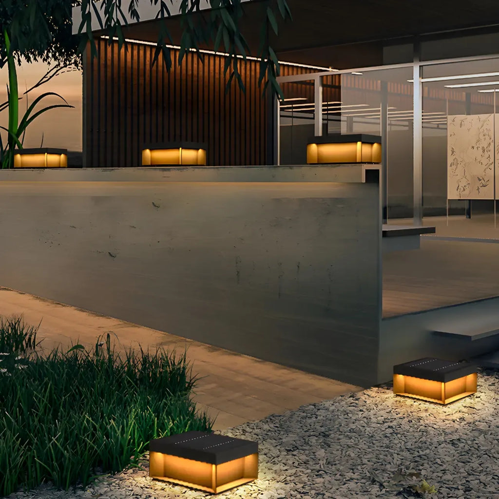 Lampadaires extérieurs rectangulaires modernes à LED