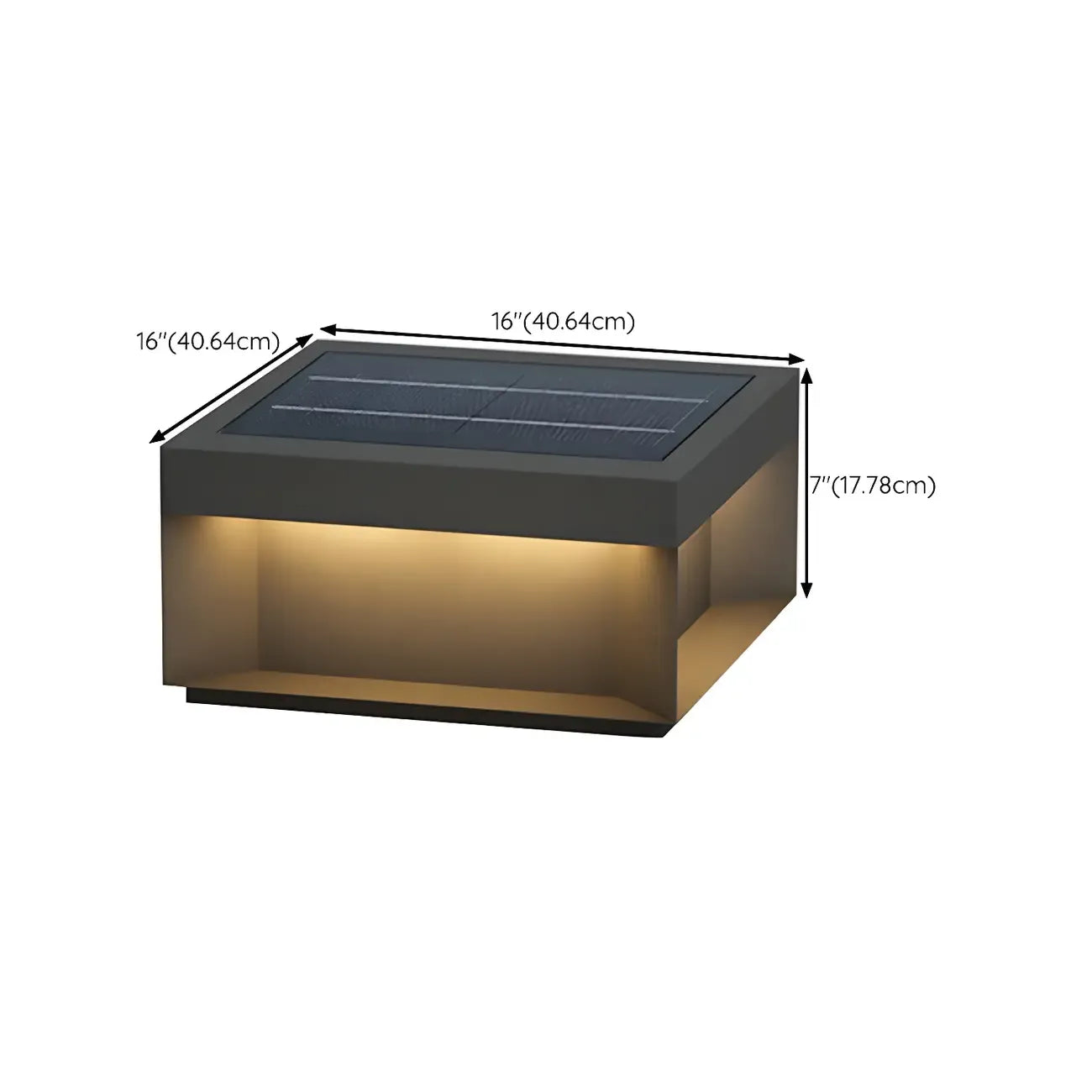 Lampadaires extérieurs rectangulaires modernes à LED