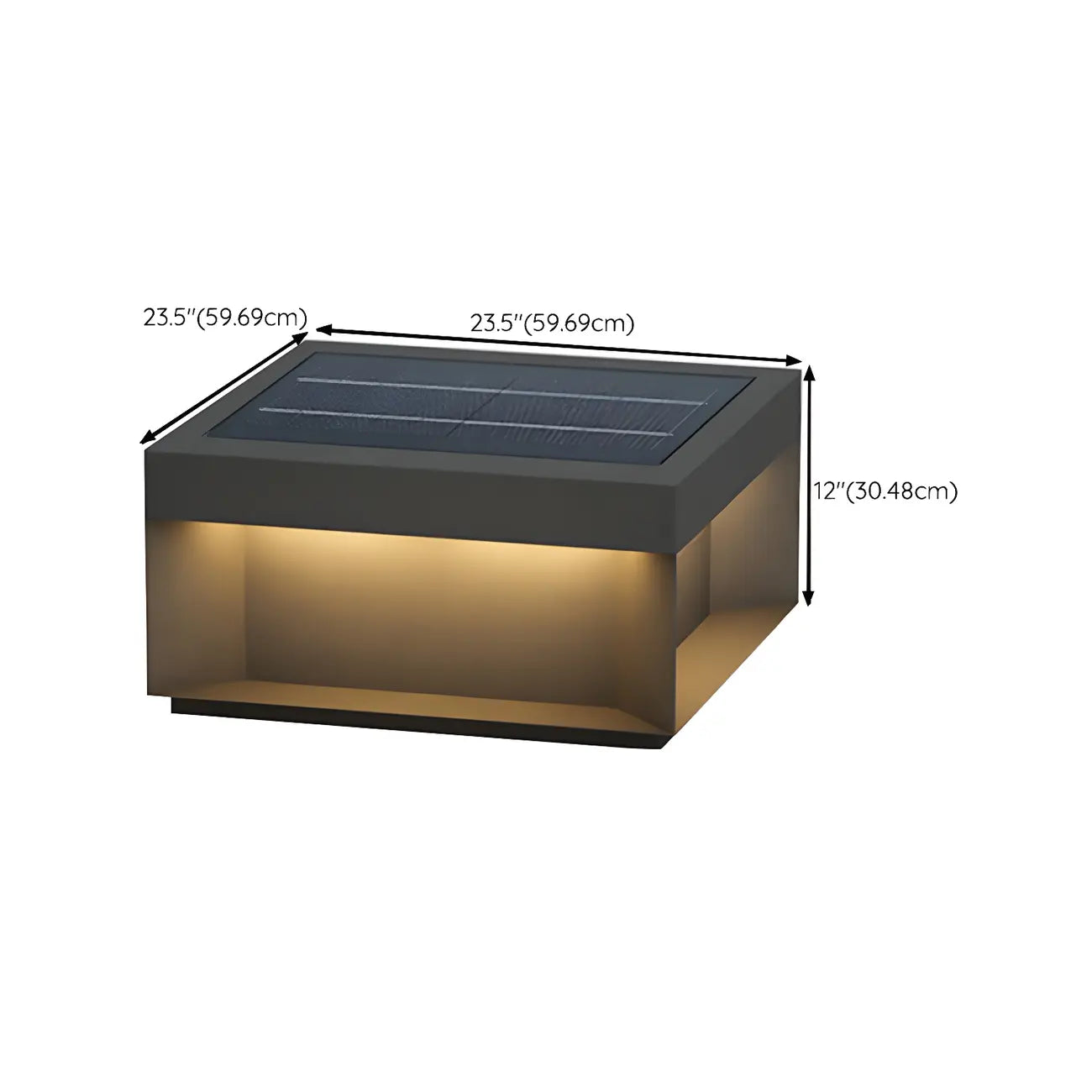 Lampadaires extérieurs rectangulaires modernes à LED