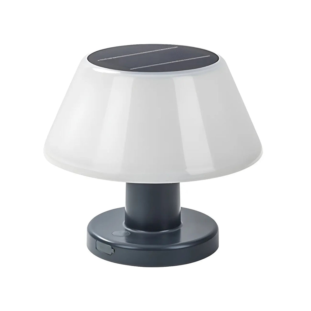 Lampadaires extérieurs modernes blancs solaires en forme de tambour