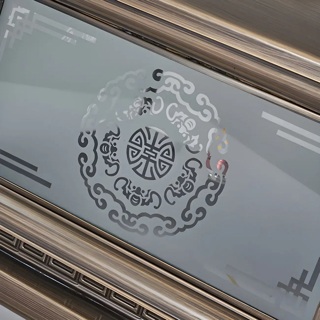 Lampe de table vintage en bronze, style lanterne artistique