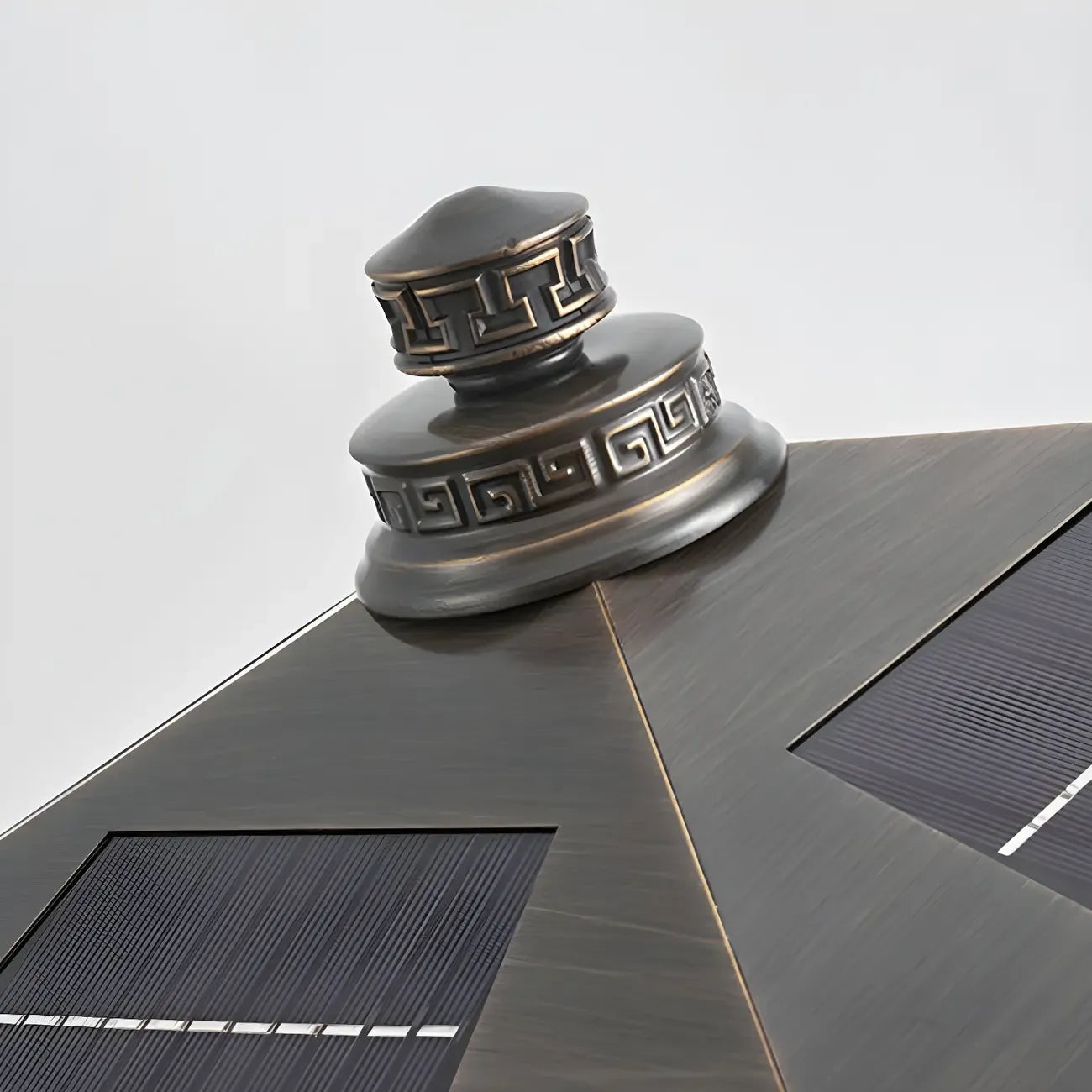 Lampe de table vintage en bronze, style lanterne artistique