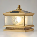 Lampe de table vintage en bronze, style lanterne artistique