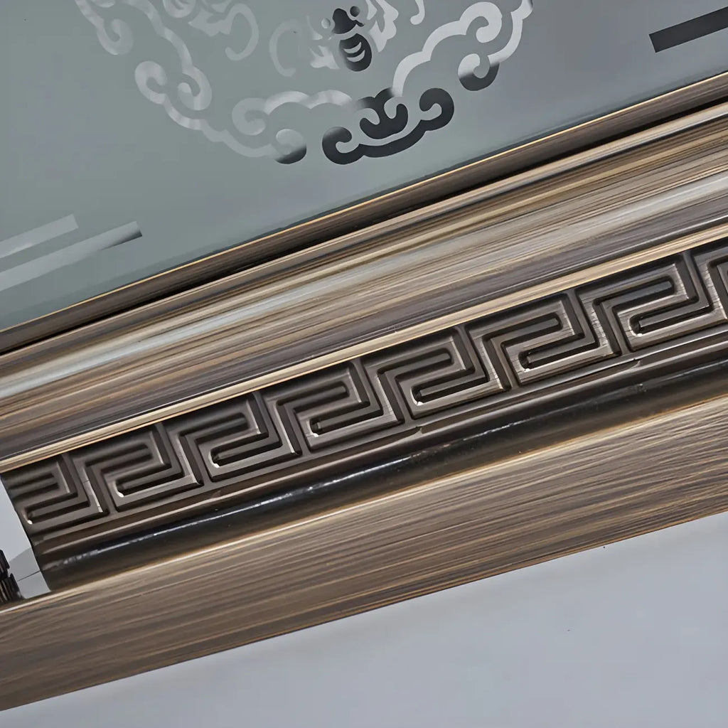 Lampe de table vintage en bronze, style lanterne artistique