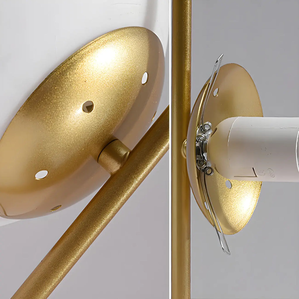 Lampe de chevet minimaliste en verre et métal, globe, pour chambre