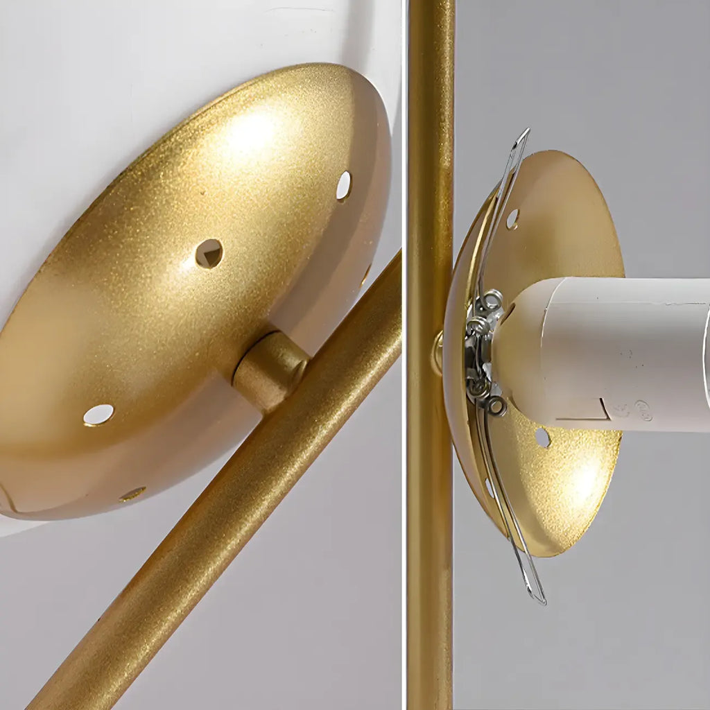 Lampe de chevet minimaliste en verre et métal, globe, pour chambre