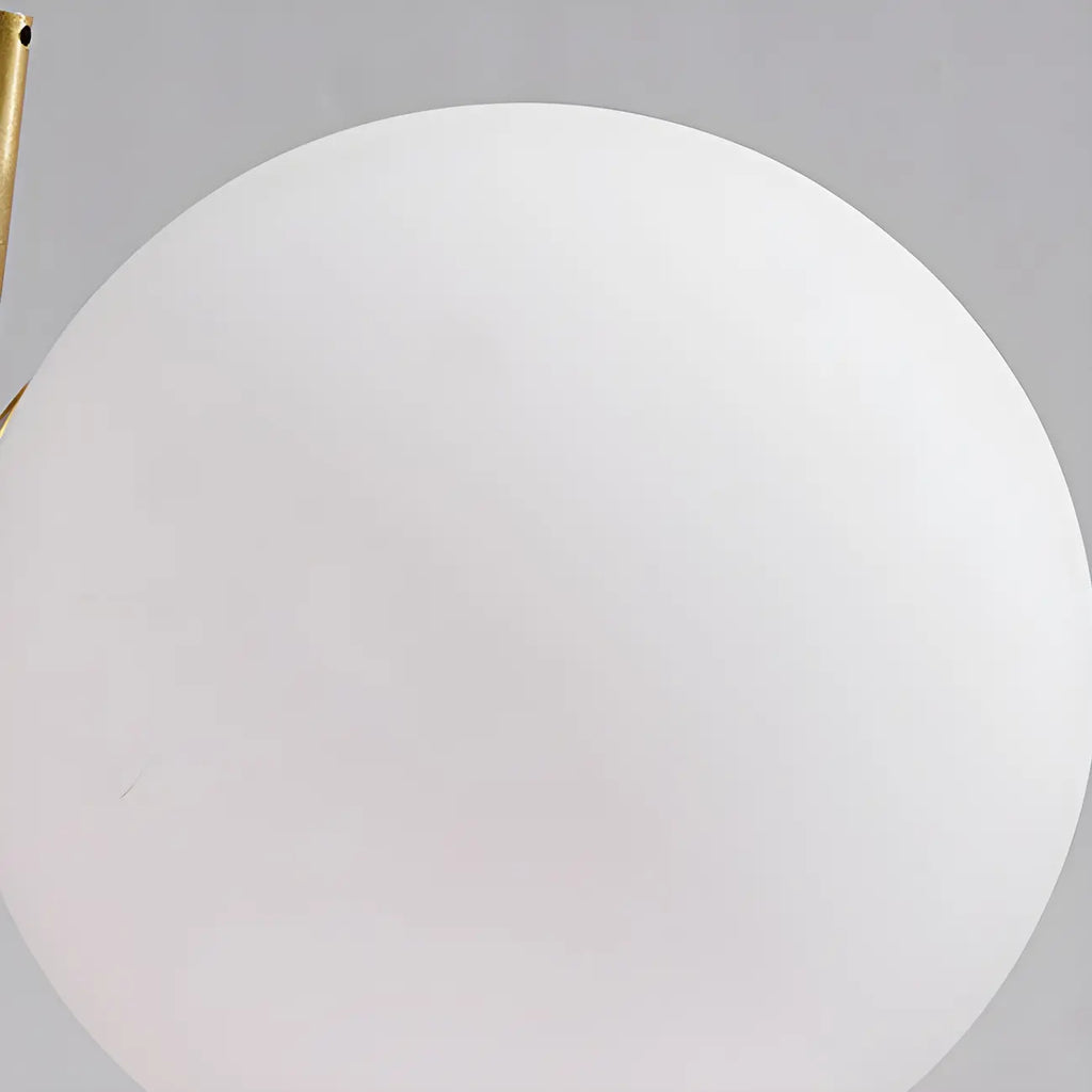 Lampe de chevet minimaliste en verre et métal, globe, pour chambre