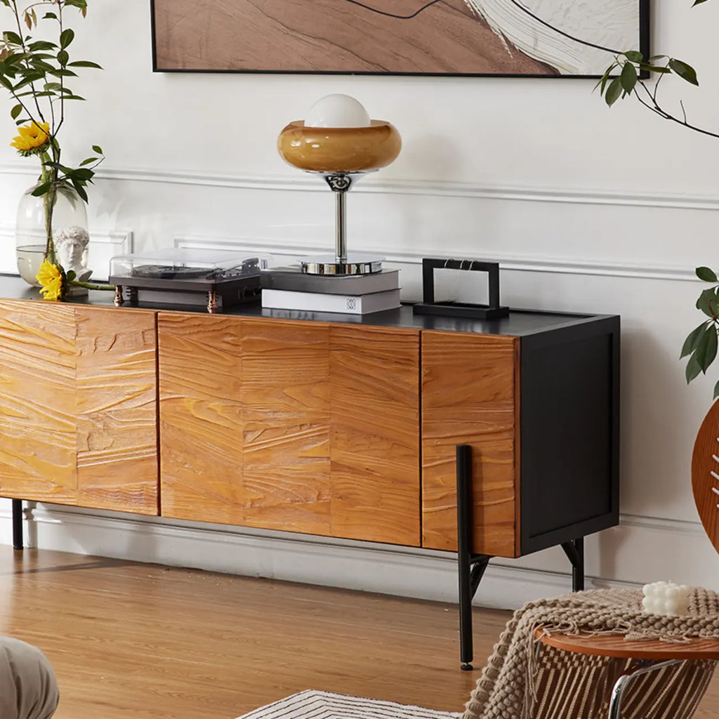 Meuble d'appoint marron autoportant de 72 pouces pour la décoration du salon