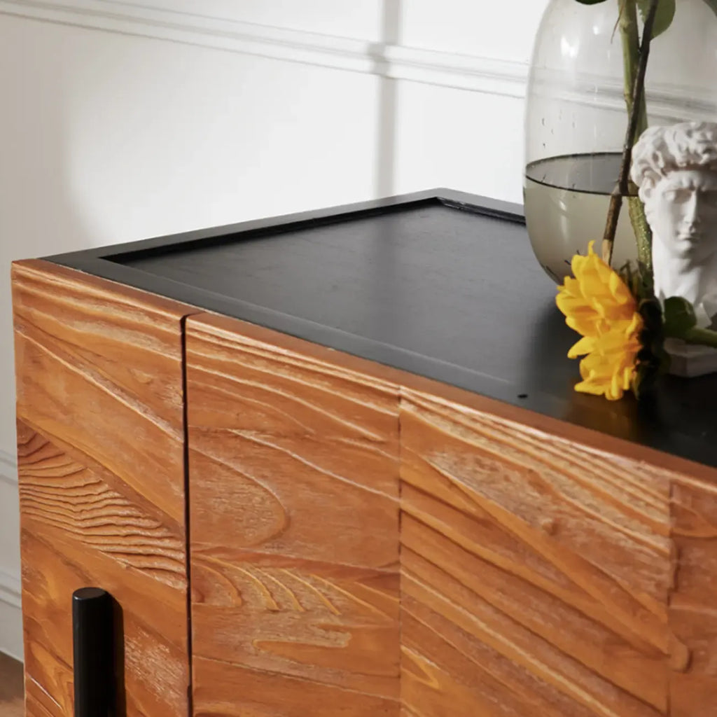 Meuble d'appoint marron autoportant de 72 pouces pour la décoration du salon