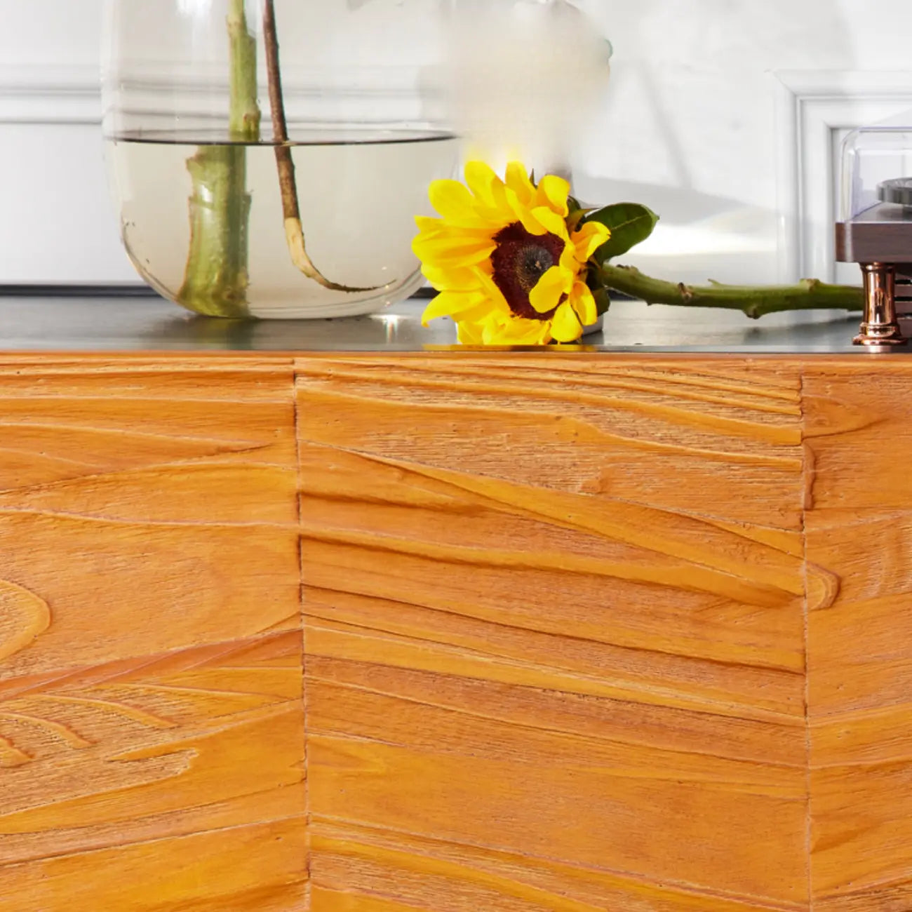 Meuble d'appoint marron autoportant de 72 pouces pour la décoration du salon