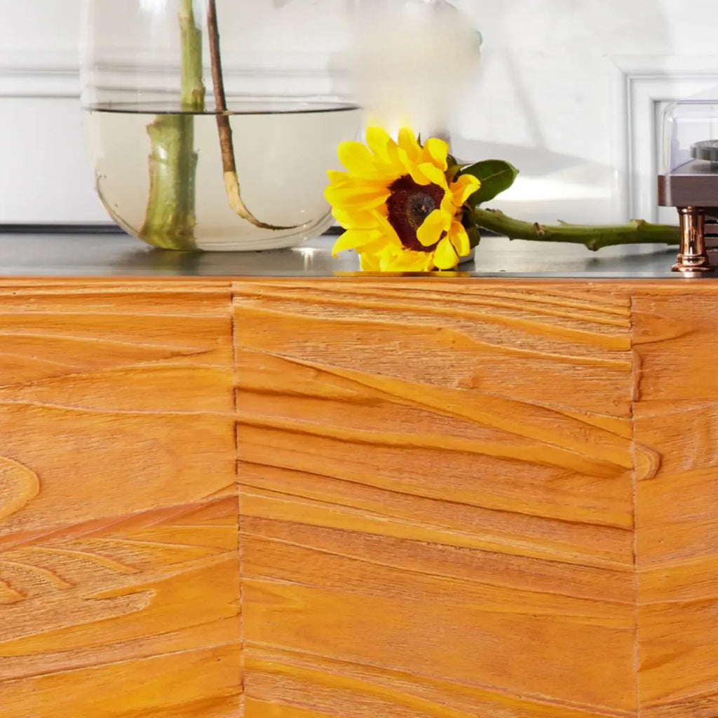 Meuble d'appoint marron autoportant de 72 pouces pour la décoration du salon