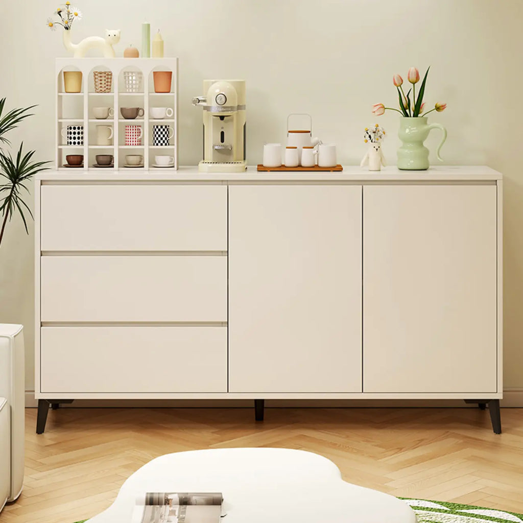 Meuble de rangement moderne pour salon avec 2 portes et 3 tiroirs