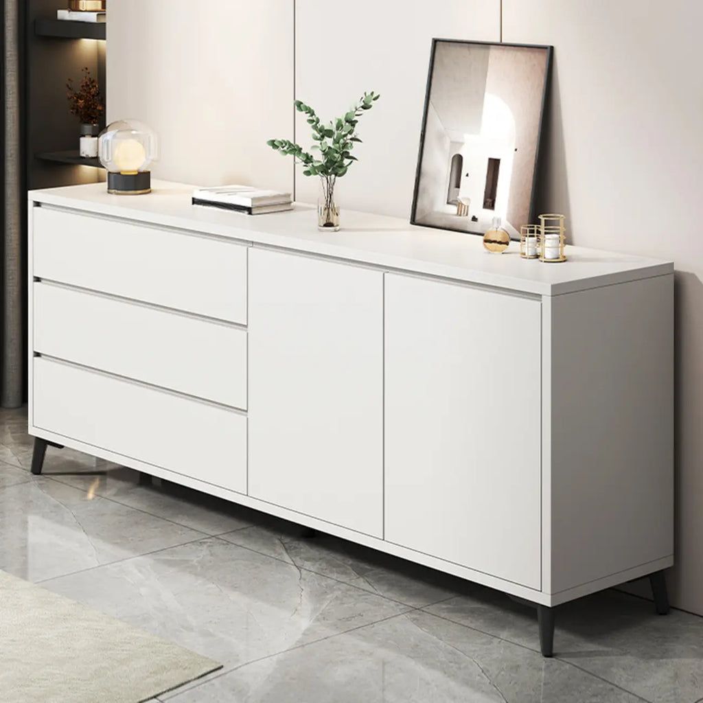 Meuble de rangement moderne pour salon avec 2 portes et 3 tiroirs