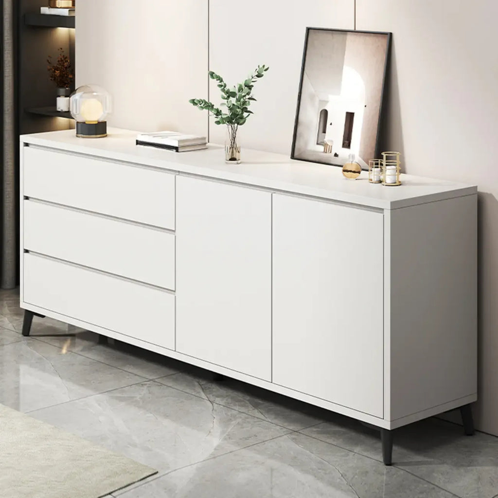 Meuble de rangement moderne pour salon avec 2 portes et 3 tiroirs