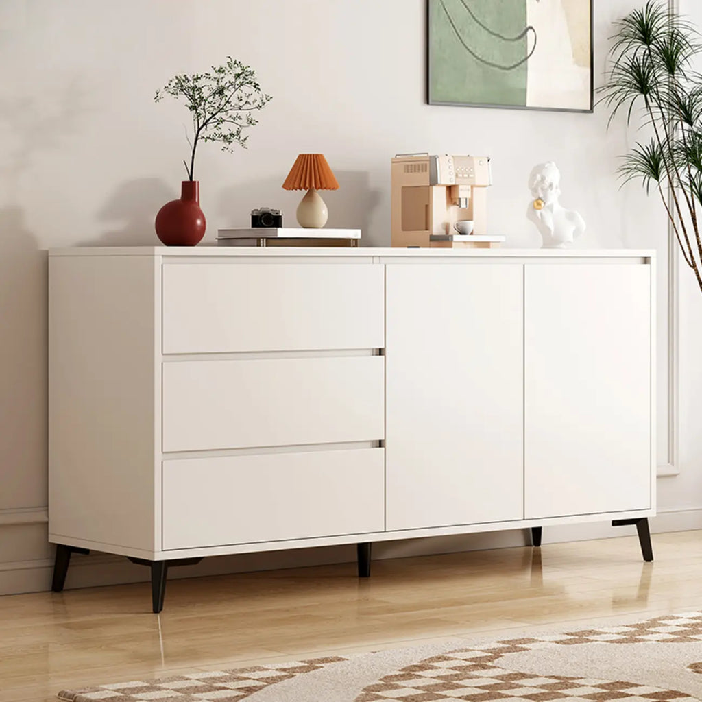 Meuble de rangement moderne pour salon avec 2 portes et 3 tiroirs