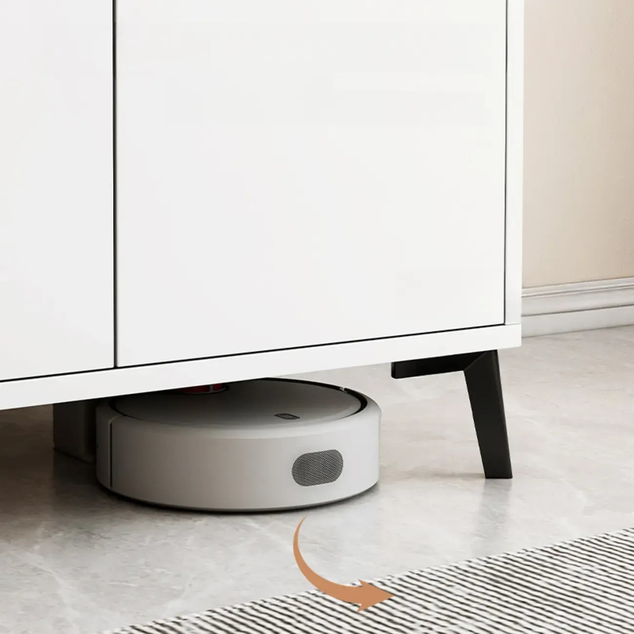 Meuble de rangement moderne pour salon avec 2 portes et 3 tiroirs