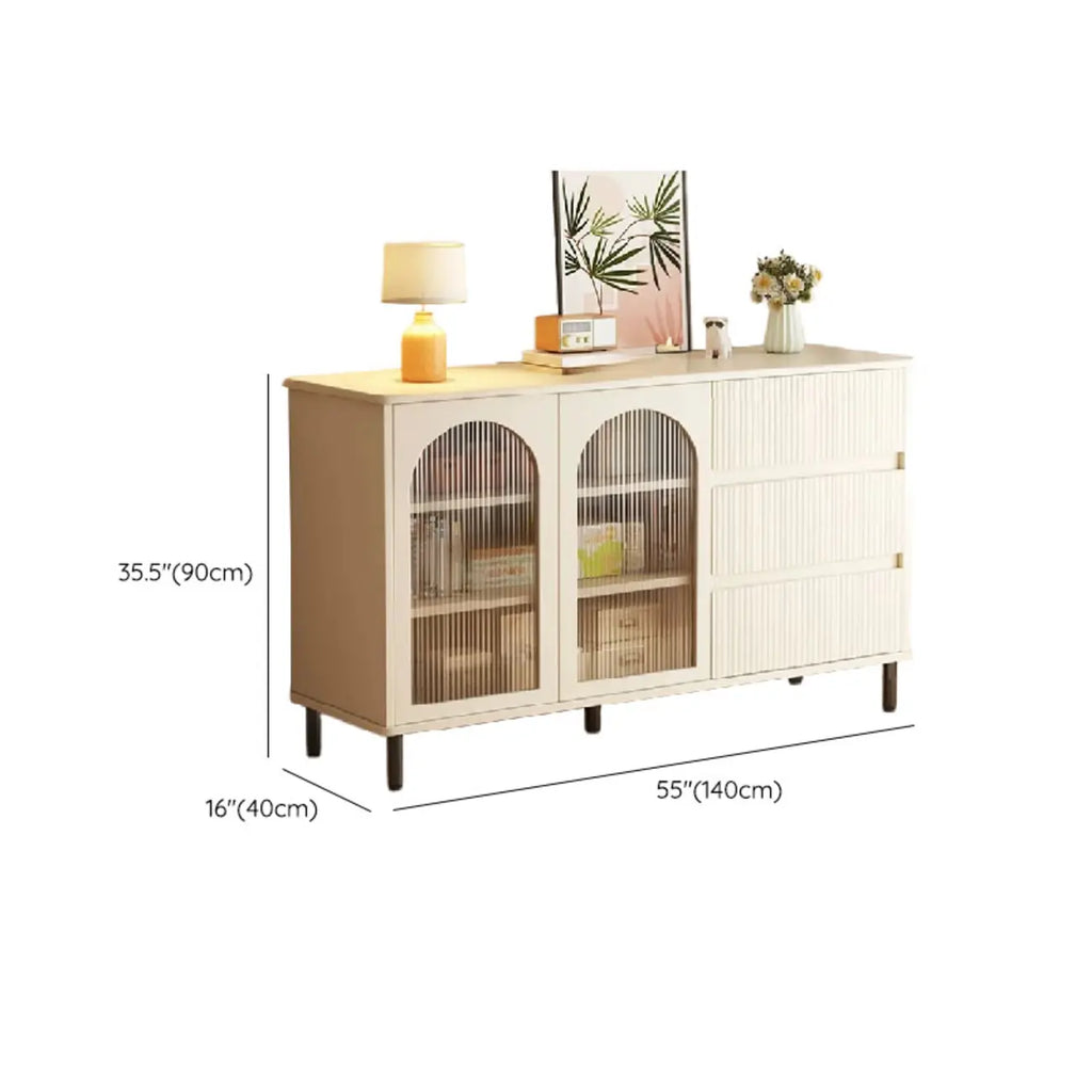 Meuble de rangement moderne pour salon avec 2 portes et 3 tiroirs