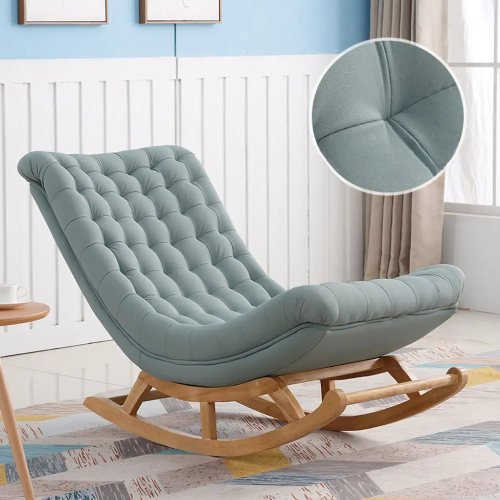 Fauteuil à bascule ergonomique moderne rembourré avec repose-pieds