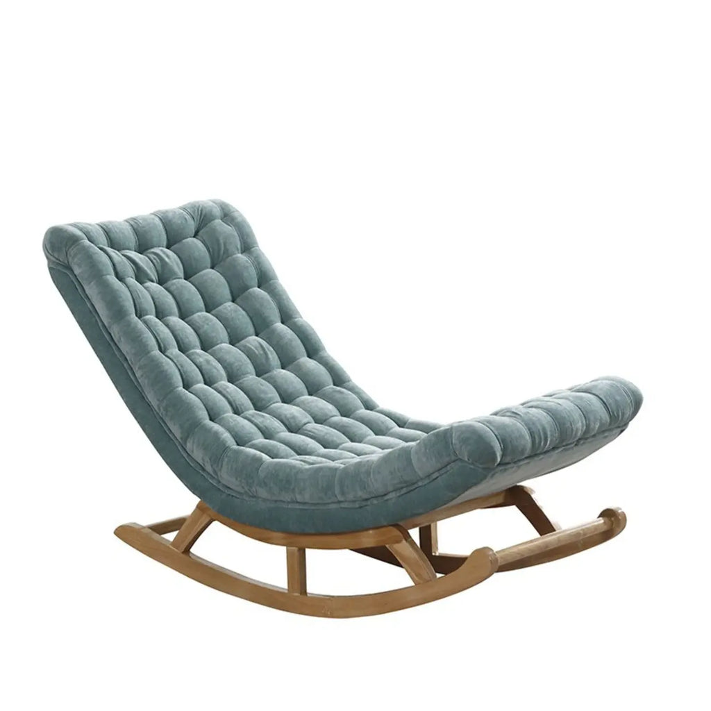 Fauteuil à bascule ergonomique moderne rembourré avec repose-pieds