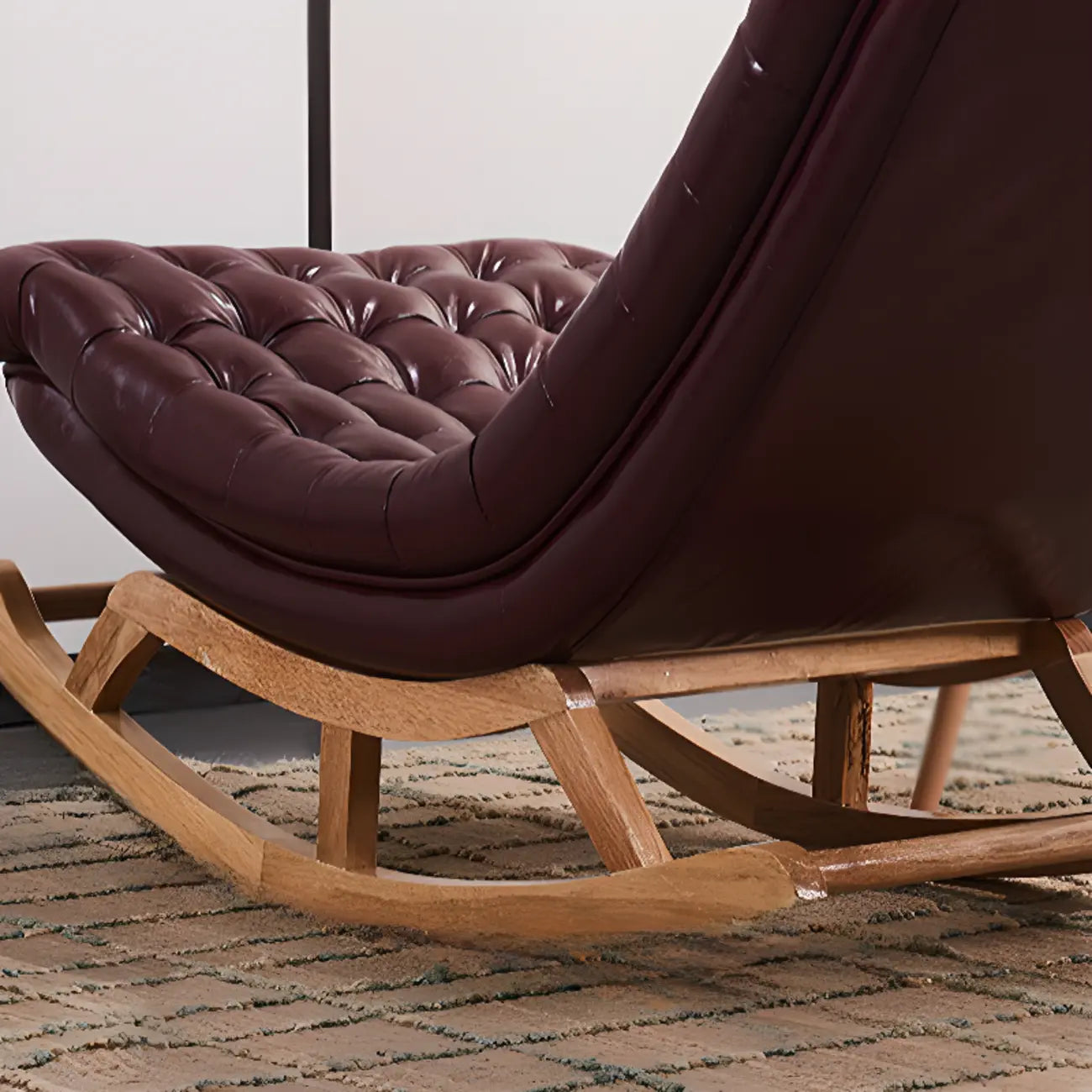 Fauteuil à bascule ergonomique moderne rembourré avec repose-pieds
