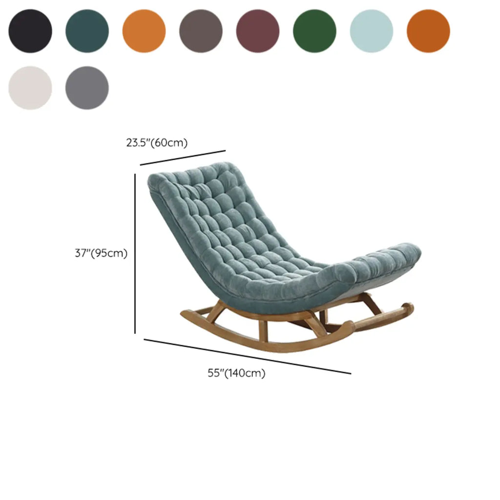 Fauteuil à bascule ergonomique moderne rembourré avec repose-pieds