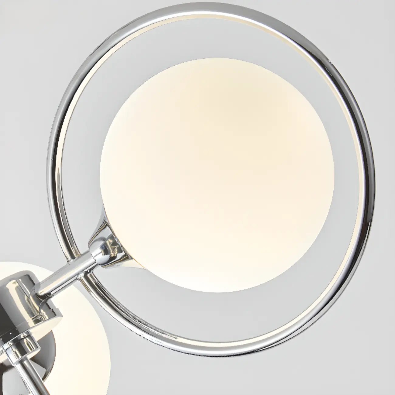 Lustre moderne à globe LED avec design circulaire en verre