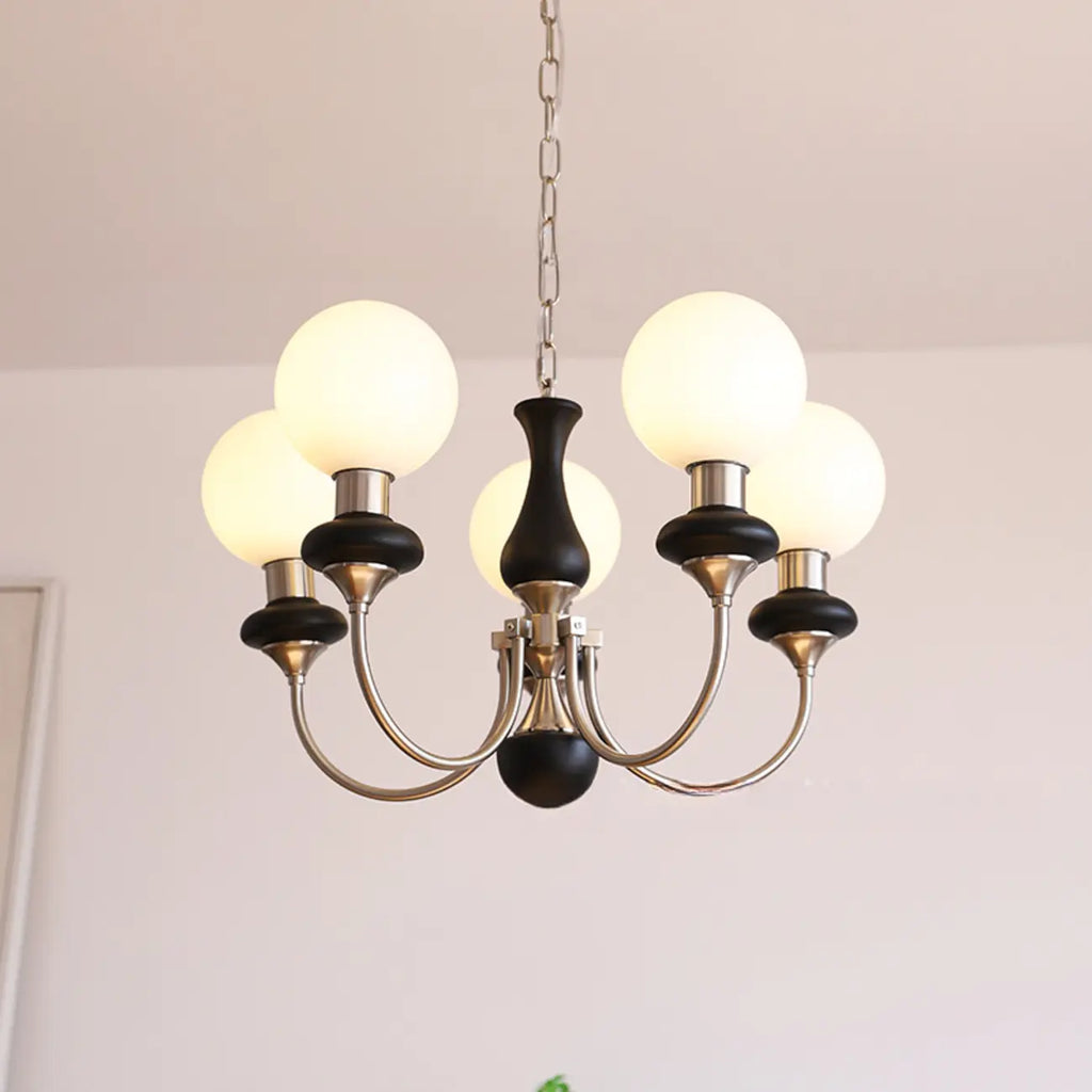 Lustre moderne réglable à globe vert