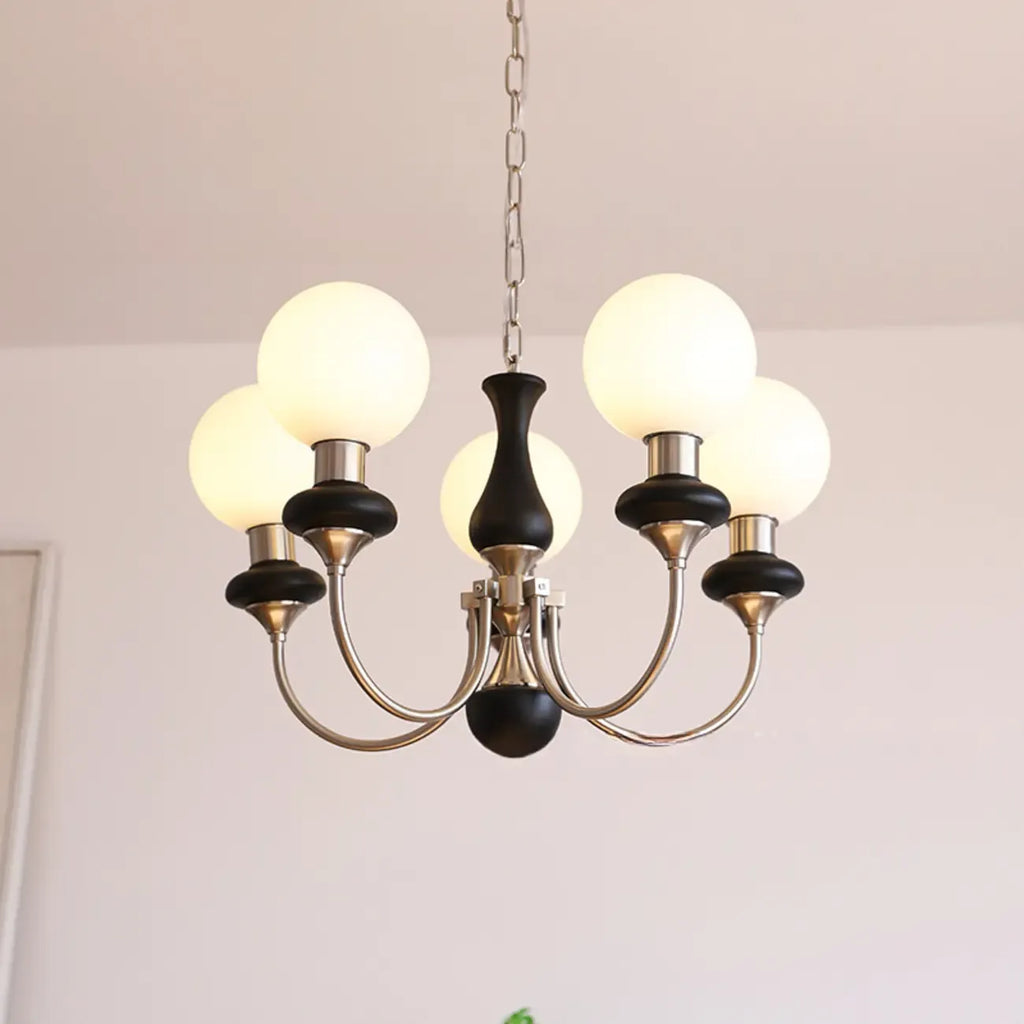 Lustre moderne réglable à globe vert