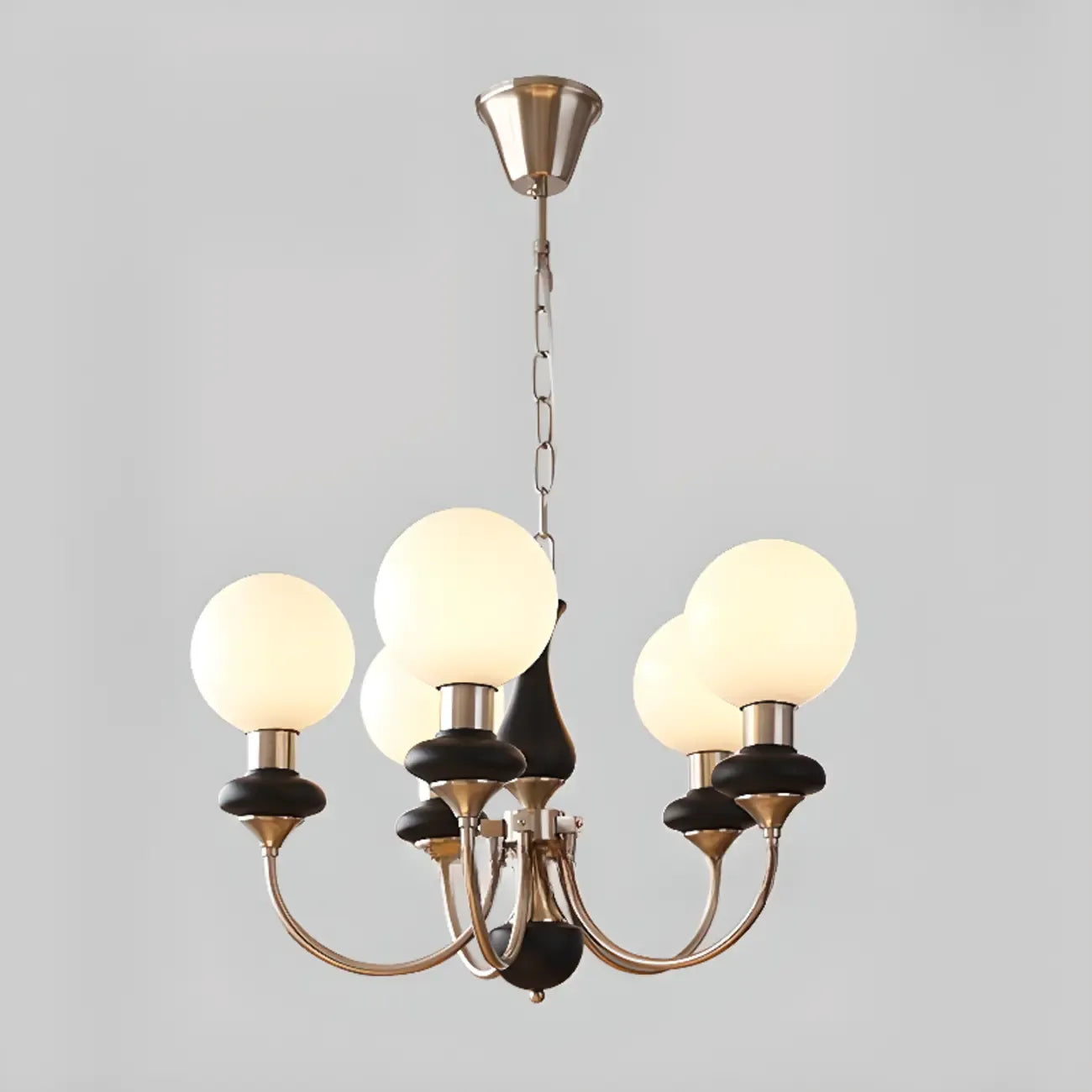 Lustre moderne réglable à globe vert