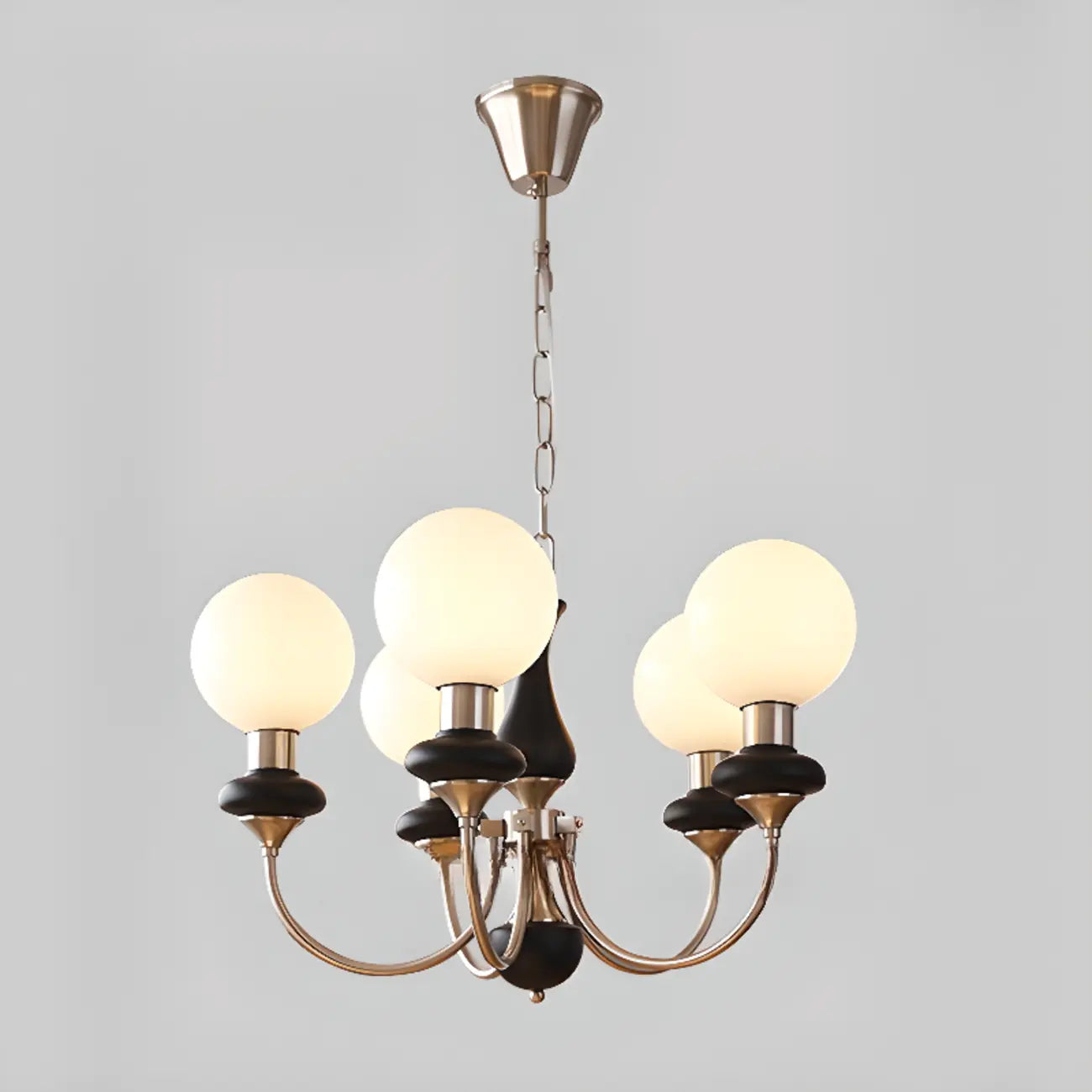 Lustre moderne réglable à globe vert