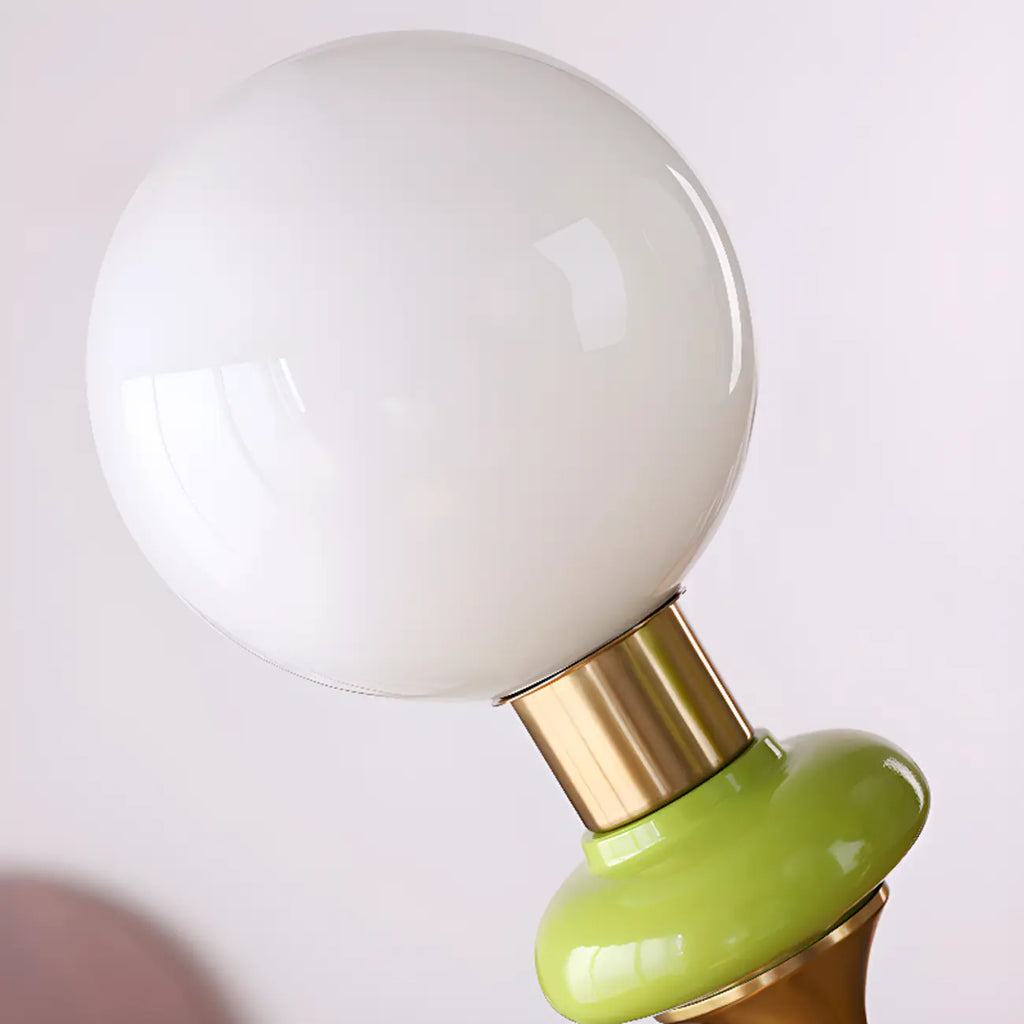 Lustre moderne réglable à globe vert