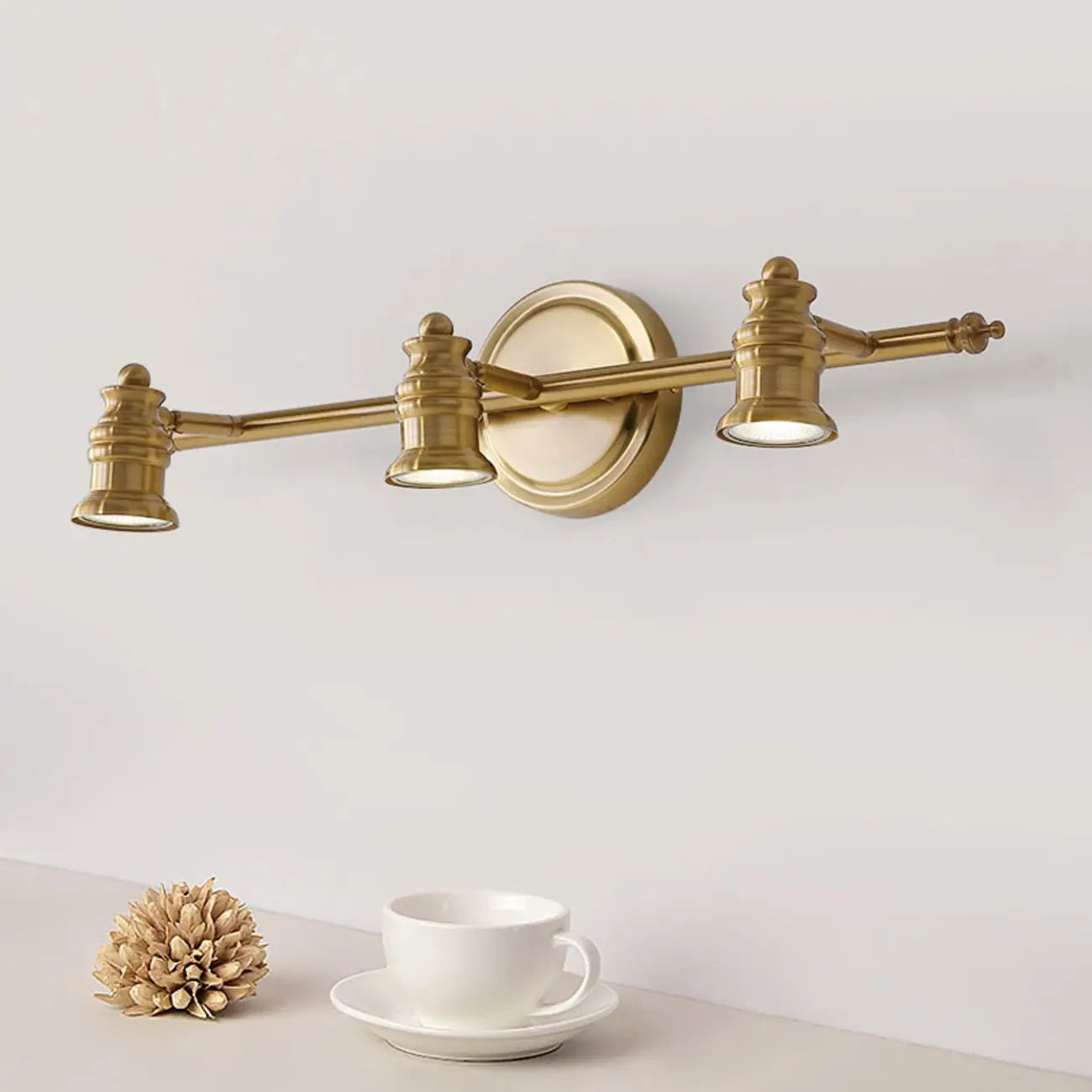 Miroir de salle de bain industriel lumineux de style géométrique